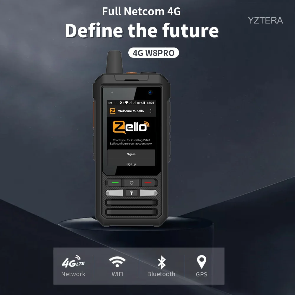Anysecu W8pro Rugged Android Walkie Talkie