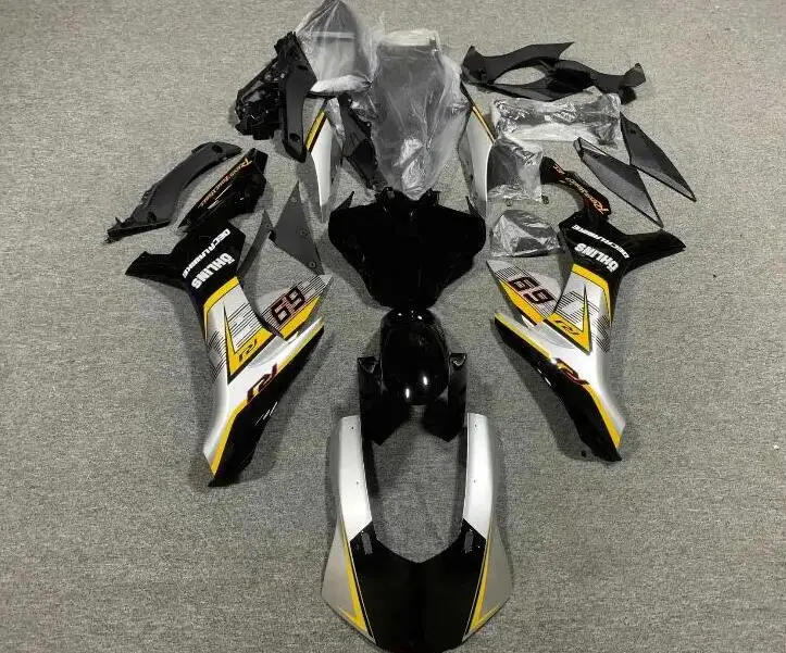 

Комплект обтекателей для мотоцикла из АБС-пластика, 4 подарка, подходит для YAMAHA YZF- R1 2015 2016 2017 2018 15 16 17 18, комплект кузова желто-серого цвета