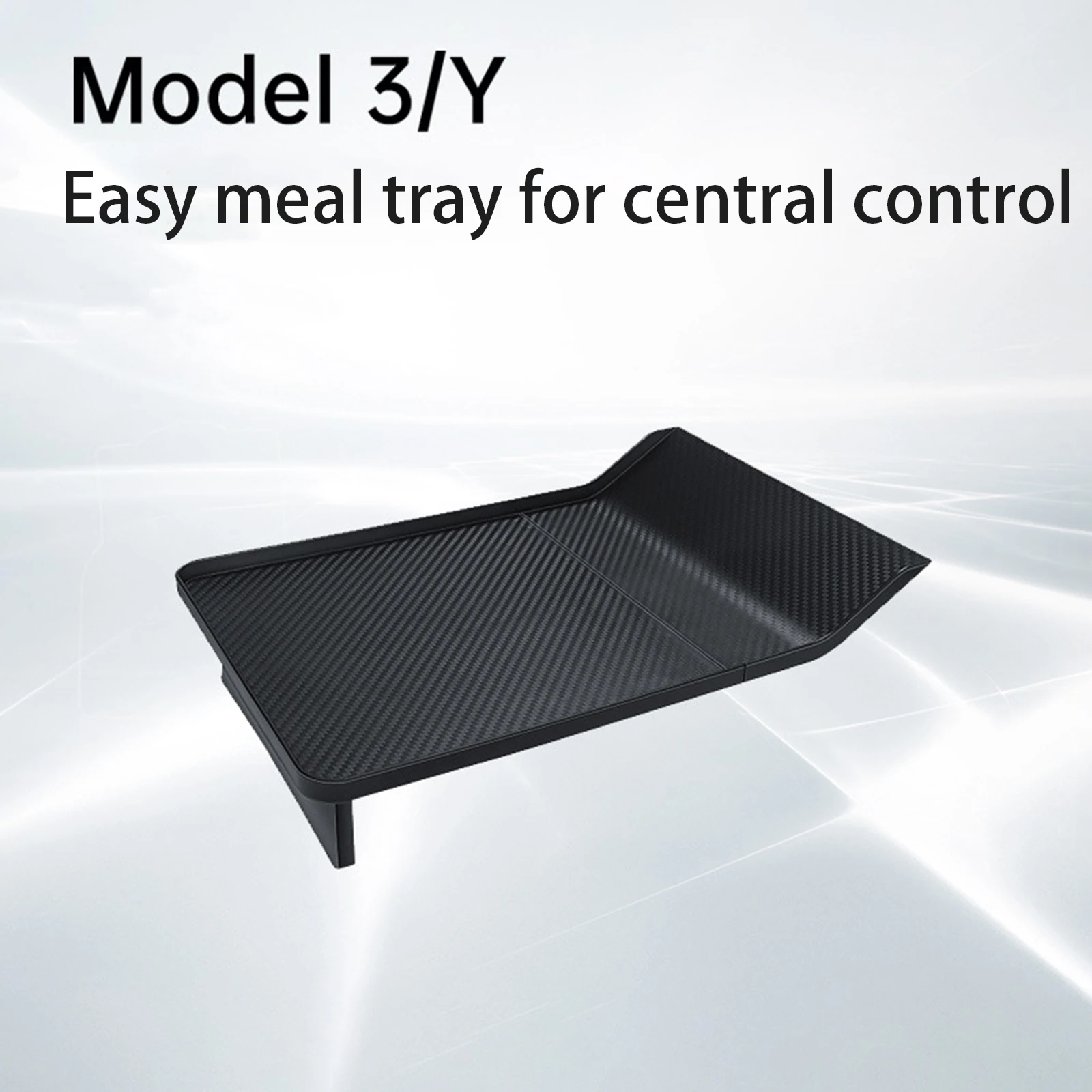 

For Tesla Model 3 YCenter Console Tray Storage Car Simple Dining Plate Bin Desk ABS Table Accessories Interior Decoration Trim