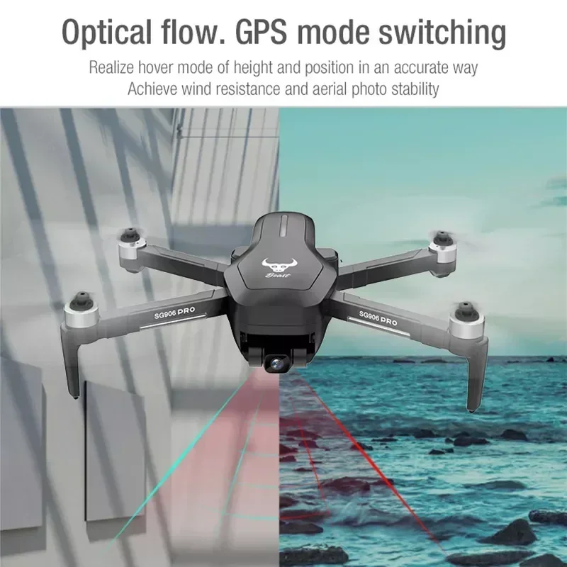 New Drone With 3 Axis Self Stabilizing Gimbal WiFi FPV 4K Camera  SG906 PRO 2 Brushless Quadcopter GPS Dron