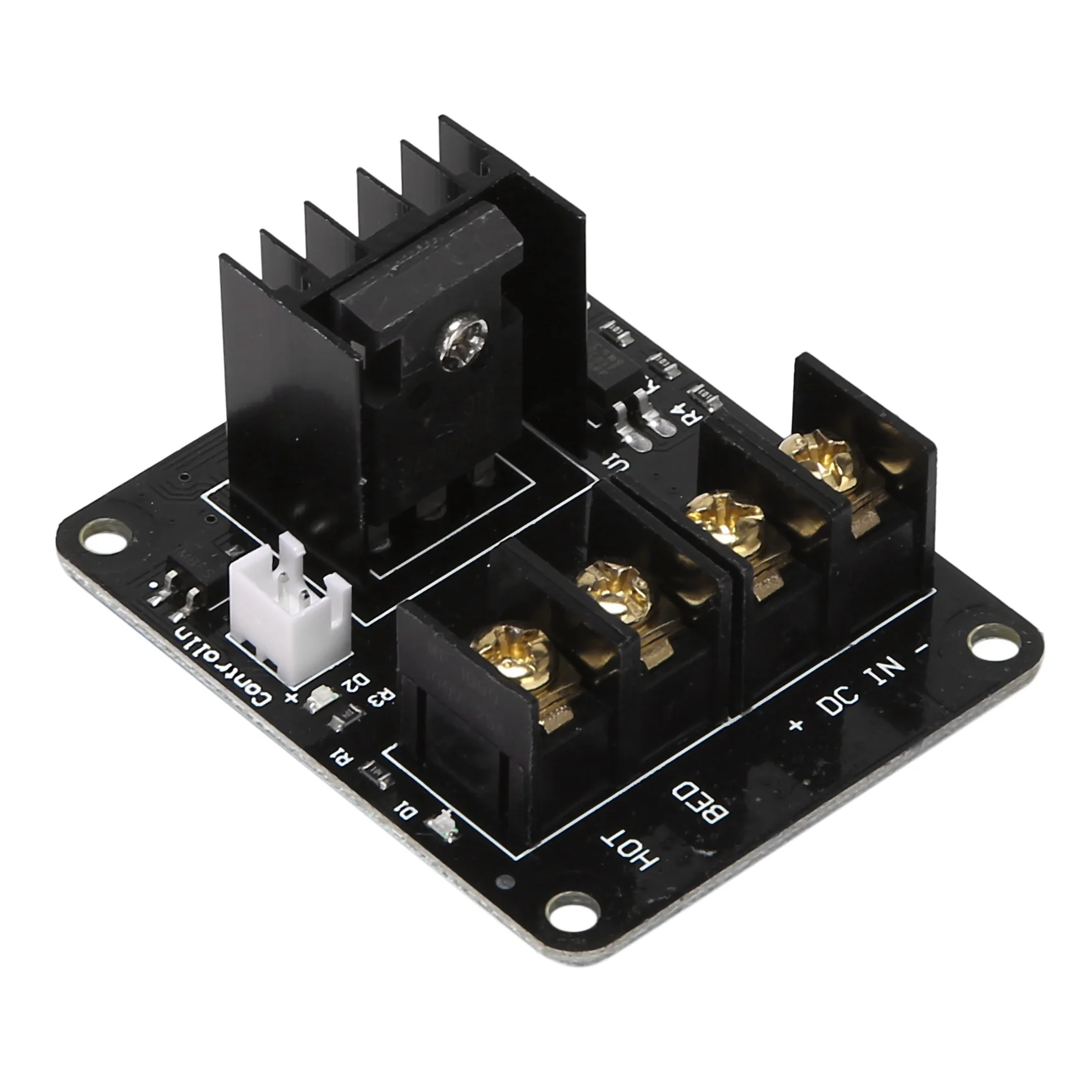 3D 프린터 핫베드 MOSFET 확장 모듈, Inc 2 핀 리드 Anet A8 A6 A2 호환 블랙