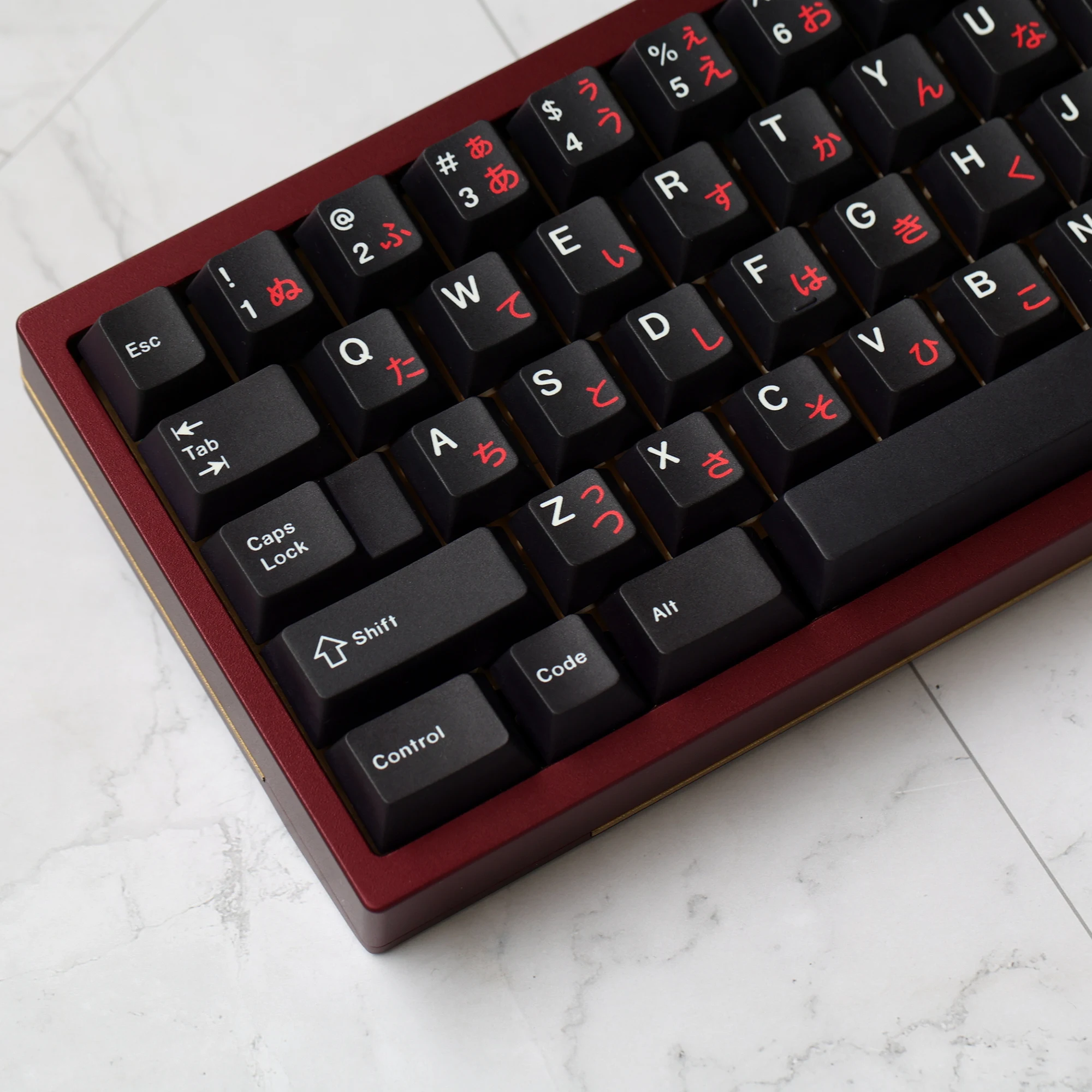 JKDK Studio WOB Cherry profile Dye Sub Keycap Set PBT plastic black For