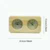 KT THERMO Wood Sauna Thermometer & Hygrometer, Wall-Mounted Spa Accessory, Mechanical, No Battery Required - For Family Hotel Sa 6