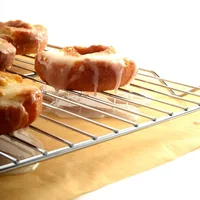 Stainless Steel Baking Tray Set with Grill 304 Stainless Steel Rectangular Cooling Rack Grilling Tools BBQ Safe Small Grill 3