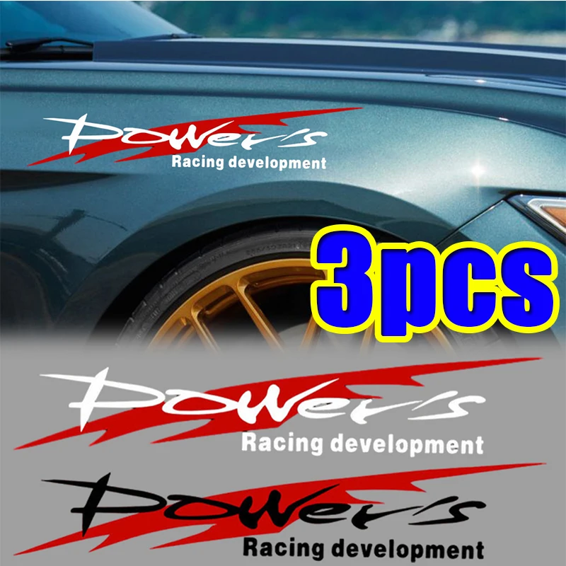 

Персонализированные модные наклейки для гоночных автомобилей Power's Racing, декоративные наклейки для автомобиля и мотоцикла, наклейки для дома, украшения, запчасти для автомобилей