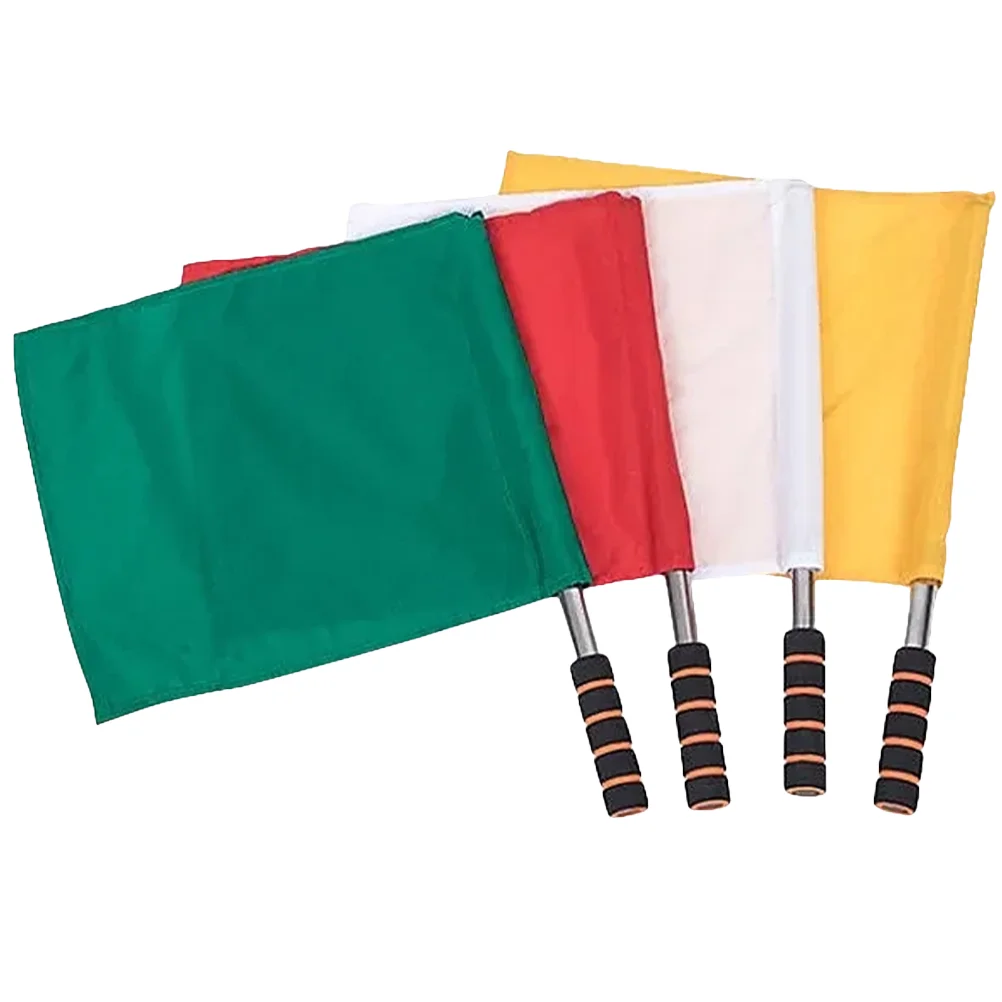 4pcs   Referee Flags Signal Flags Warning Referee Flags Match Conducting Flag Race Signal Flags 4pcs race referee flags hand flags signal flags handheld athletic competition flags