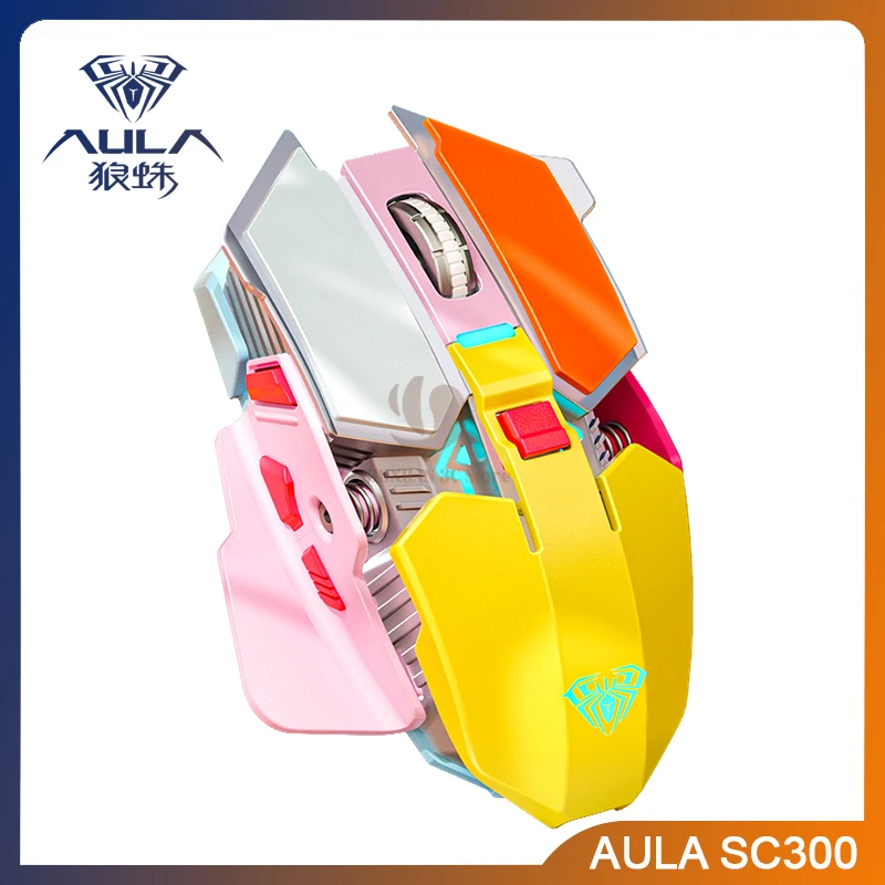 

New AULA Sc300 2.4g Wireless Mouse Suitable For Desktop Laptop Three Color Matching Gaming Office Special Use