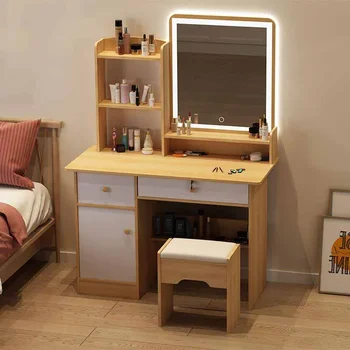 Dresser Drawer Storage Dressing Table Light Nordic Modern Mobile Dresser Near Bed Cabinets For Living Room Tocador Vanity Set