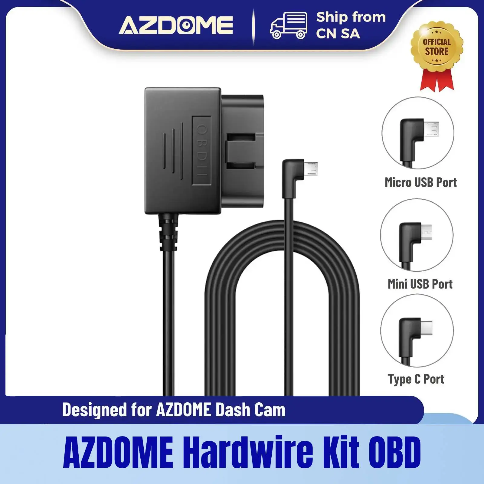 Комплект для видеорегистратора AZDOME M550, M300S, с портом Micro-USB