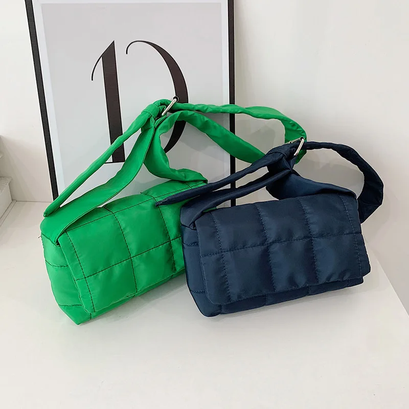 New Fashion Space Pad Cotton Women Shoulder Bags Winter Nylon