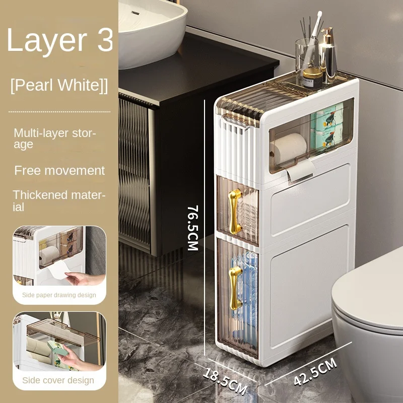 Shelf Floor Bathroom Toilet Toilet Crevice Storage Cabinet Washstand  Cosmetic Locker - AliExpress