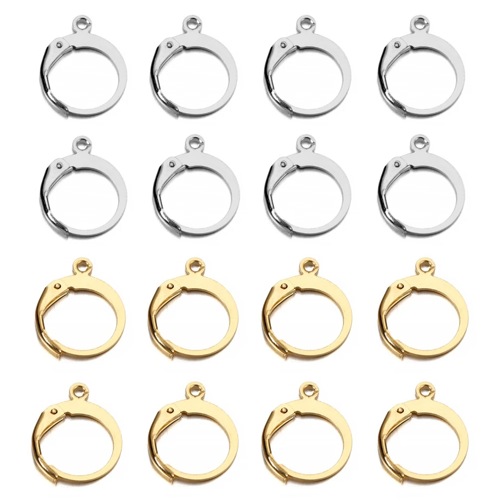 20 teile/los 14*12mm Edelstahl Französisch Ohrring Haken Earwire Ohrringe Verschluss Basis Fitting für DIY Schmuck Machen zubehör