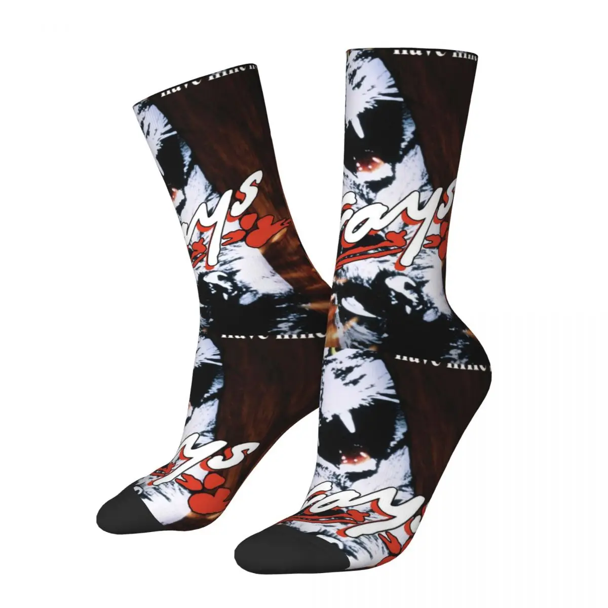 

Funny Crazy Sock for Men Cat Hip Hop Harajuku Strays Happy Quality Pattern Printed Boys Crew compression Sock Novelty Gift