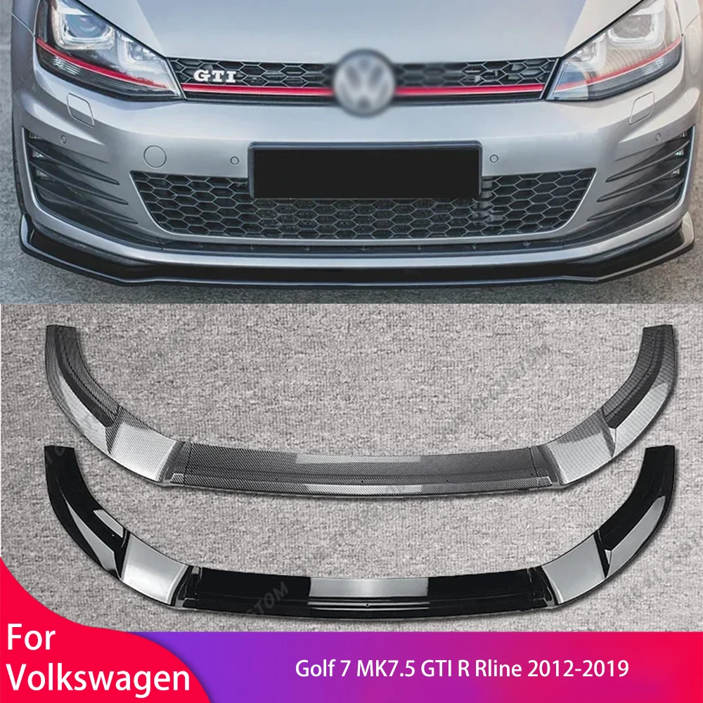 

Front Bumper Lip Spoiler for Volkswagen Golf 7 MK7.5 GTI R Rline 2012-2019 Maxton Style Splitter Protector Cover Car Body Kits
