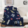 Baseball Team Logo Flannel Blanket for Kids Soft Comfortable Blankets Home Travel Blanket High Quality 2