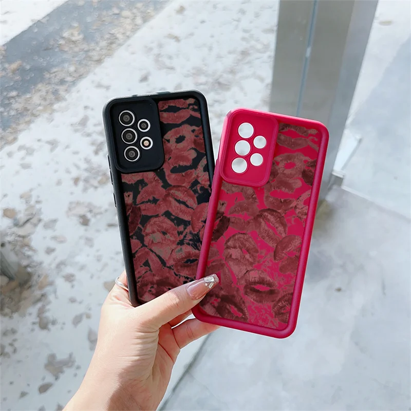 Red Lip Print Soft Phone Case