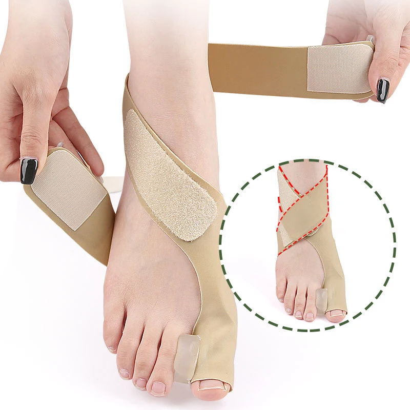 

1Pcs Toe Separator Hallux Valgus Bunion Corrector Orthotics Feet Bone Thumb Adjuster Correction Pedicure Sock Straightener