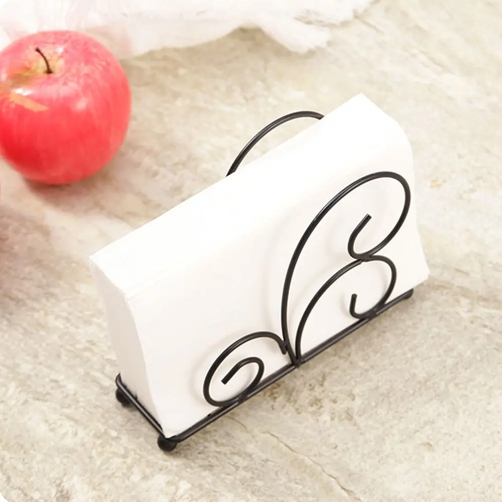 Space-Saving Metal Napkin Holder Nordic Style Freestanding Table Paper Organizer Thicken No-slip Tissue Storage Rack Home 3