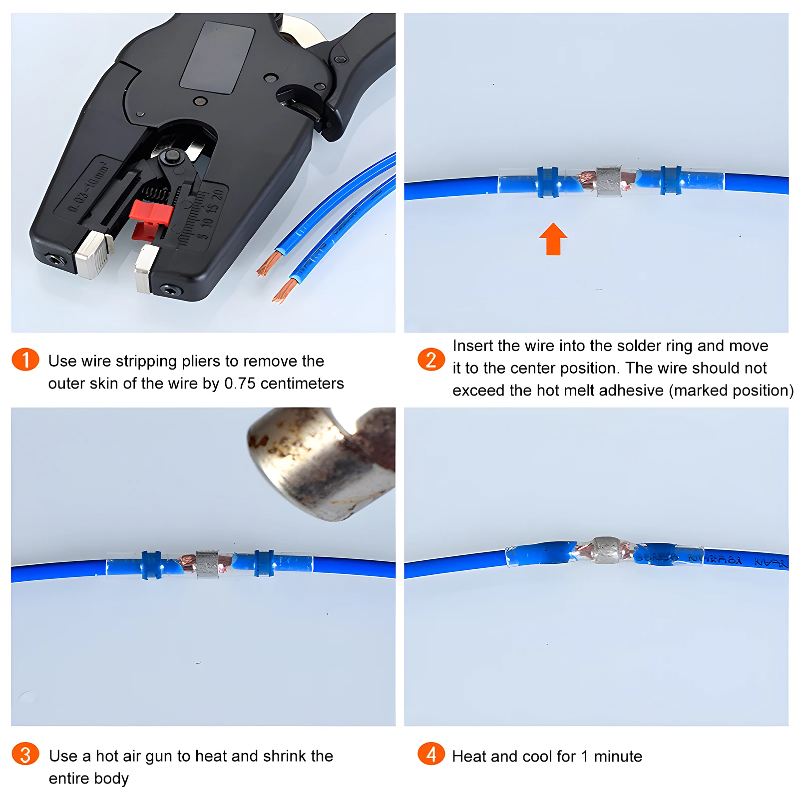 Electrical Solder Seal Wire Connector Stick Kit Waterproof SelfSolder Heat Shrink Butt Splice Sleeve Terminal