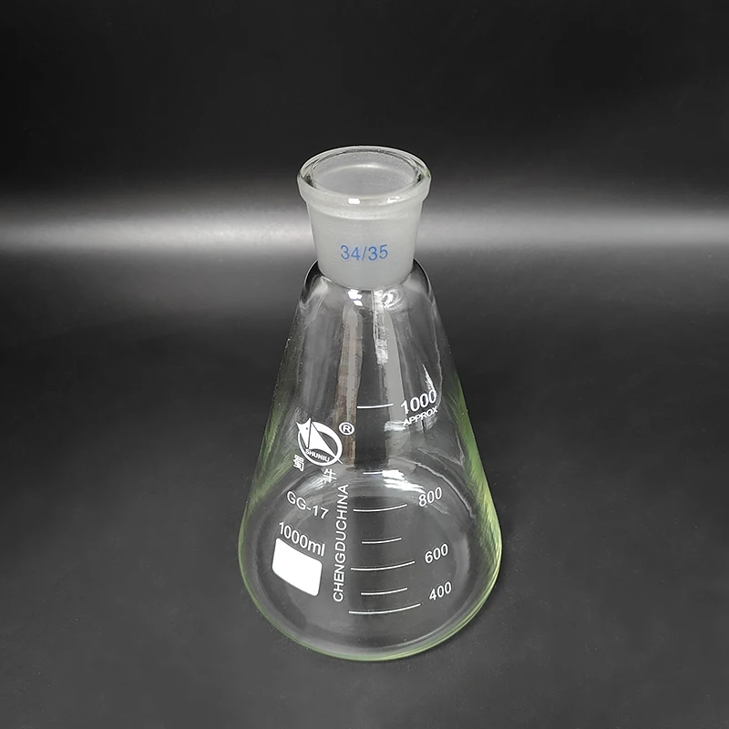 

SHUNIU Conical flask with standard ground-in mouth,1000mL 2000mL 3000mL 5000mL 10000mL, 34/35,Erlenmeyer flask with tick mark