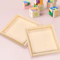 4 Pcs Tree Coaster Puzzle Mat Puzzles Serving Storage Tray Toy Holder Wooden Trays Blocks Toys Three-dimensional 2