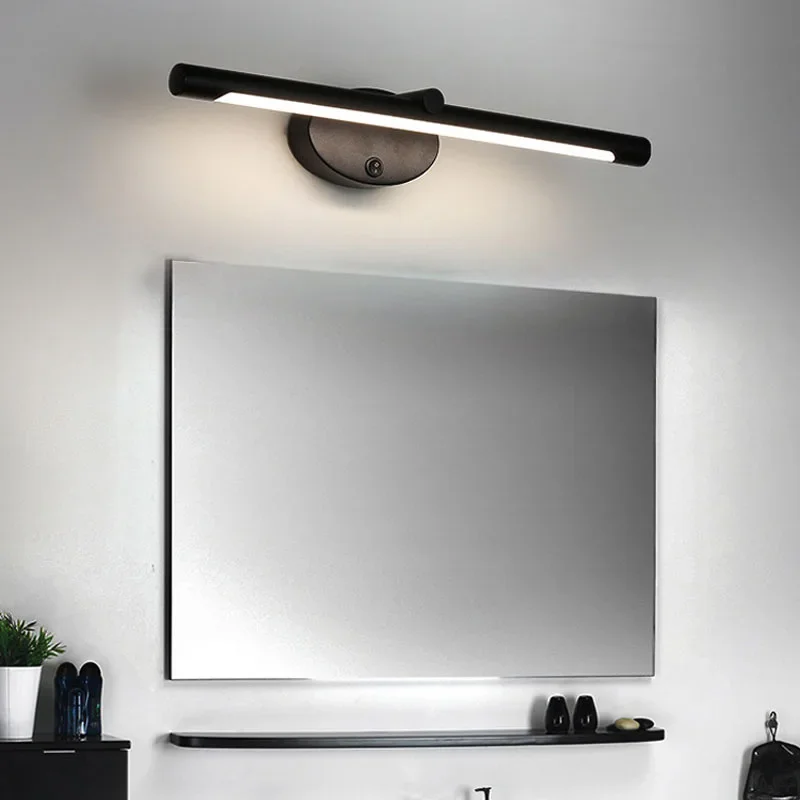 Modern LED Bathroom Wall Lamp Bathroom Hardware Wall Sconce With Touch Switch For Bedroom LED Bathroom Bath Mirror Line Lamp 3