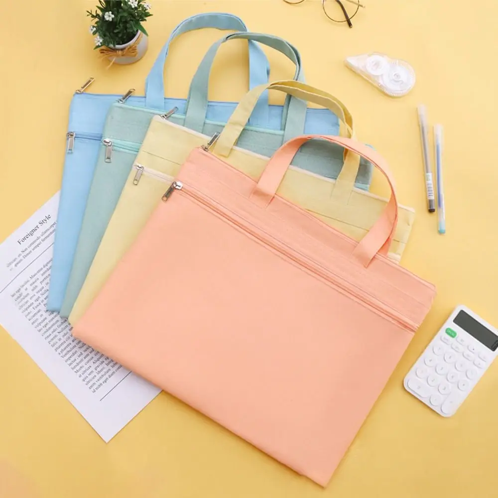 

Cartoon Tote School Bag New PVC Multifunction Art Storage Bag 2-Layer Large-capacity A4 File Bag