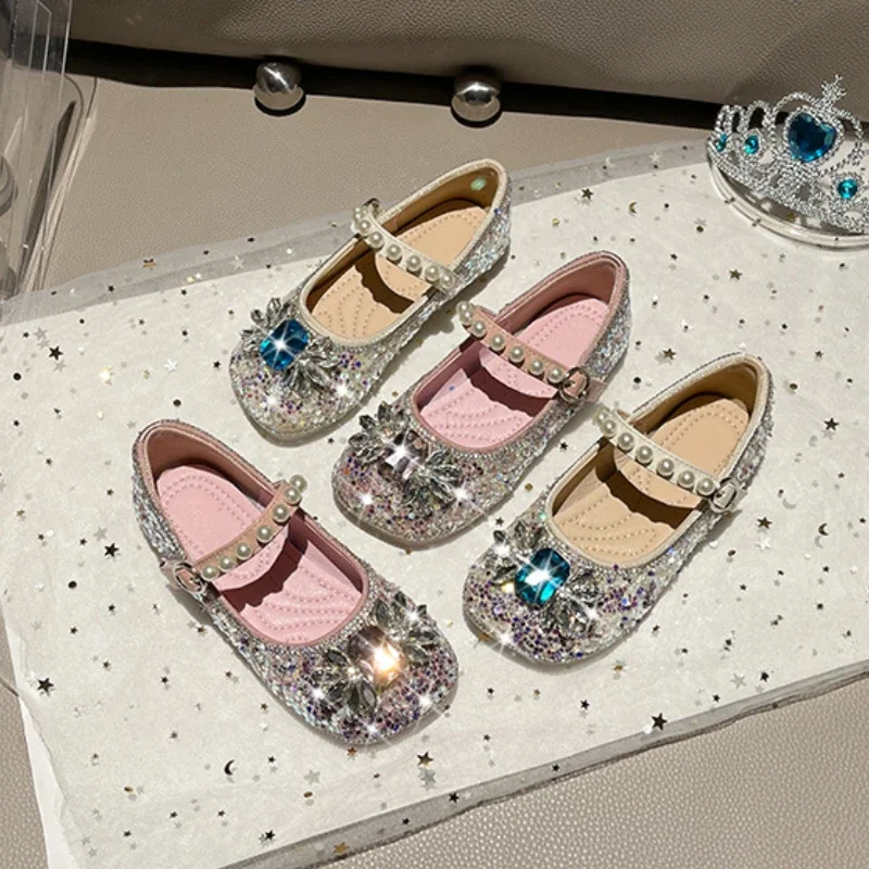 Rhinestone Kids Casual Shoes for Girls
