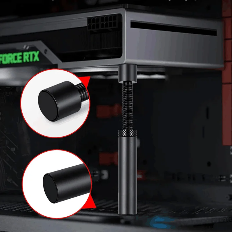 Enhanced Graphics Card Telescopic Stand with Magnetic Base