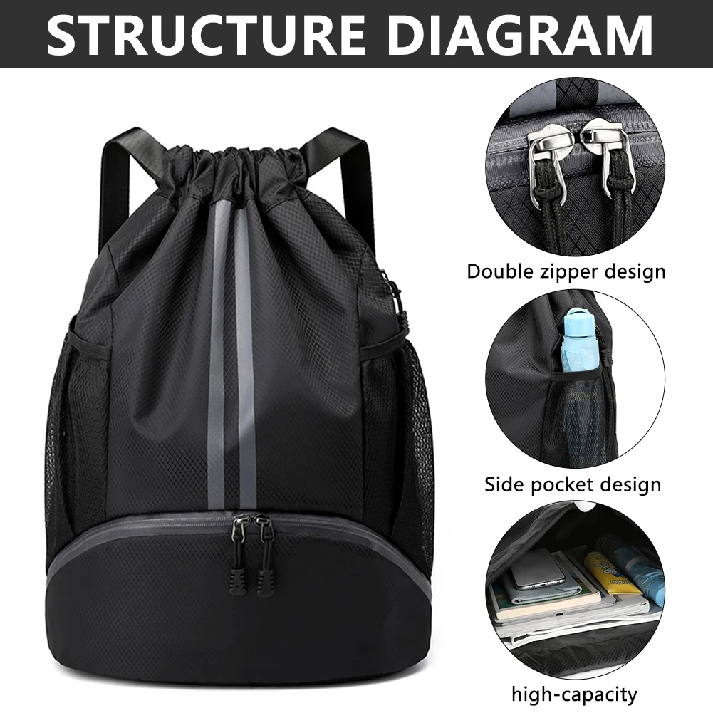 Waterproof Large Outdoor Unisex Drawstring Sports/Gym Bag