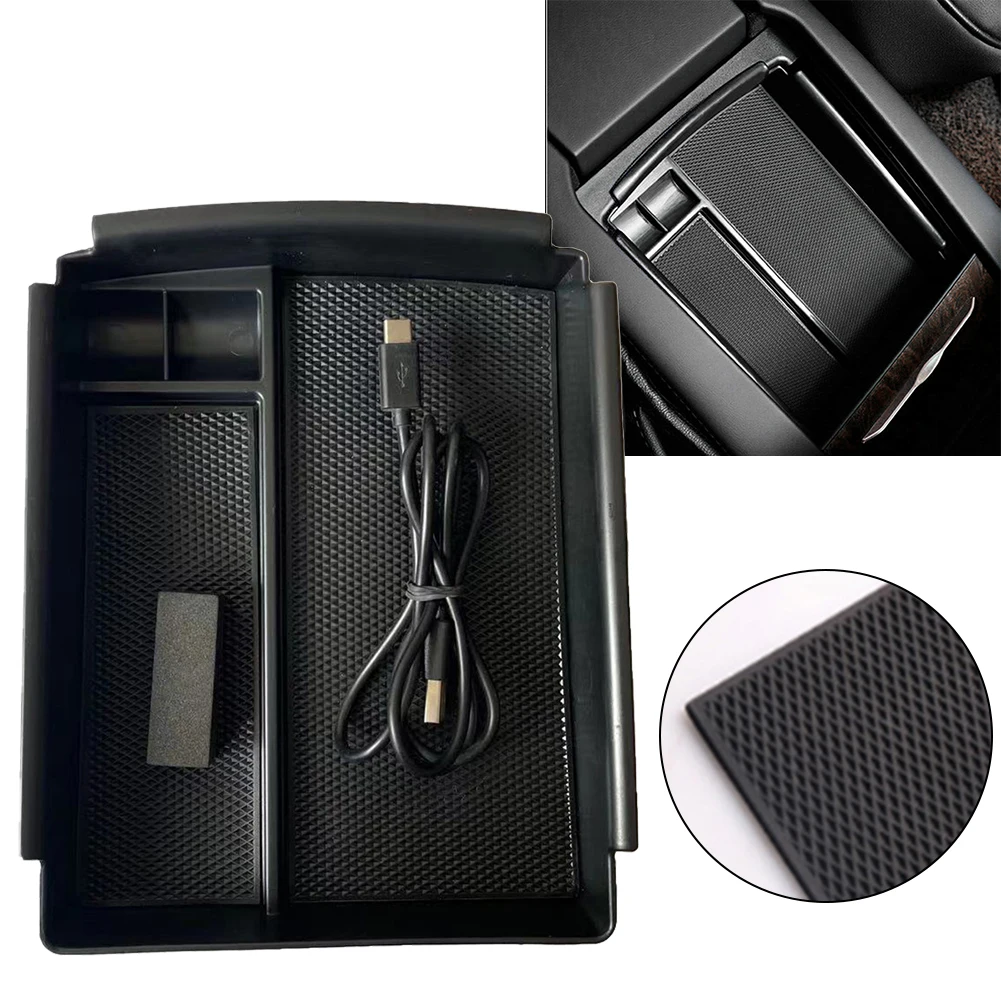 

Console Armrest Storage Box Phone Wireless Charger For Tesla Model X S 2016-2020 ABS Plastic Car Acesssories