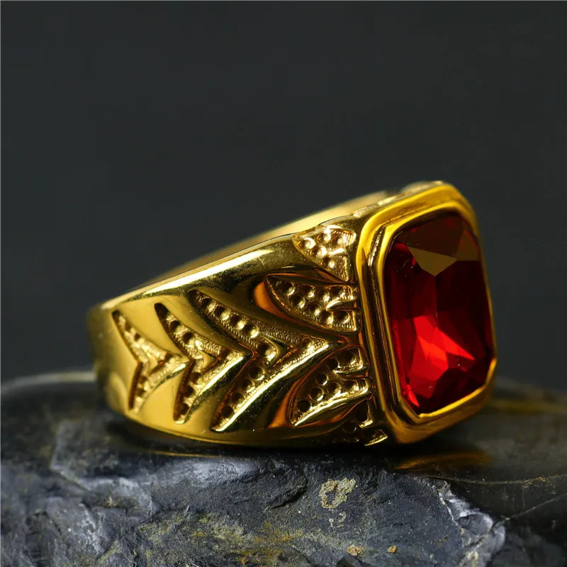 Square Cubic Zirconia Ring Women Men Vintage Gold Color Rings Bride Wedding Party Jewelry Gifts crystal rings,zircon rings,stone rings,fashion rings,gold rings,wedding rings,fashion ring,finger rings,metal rings