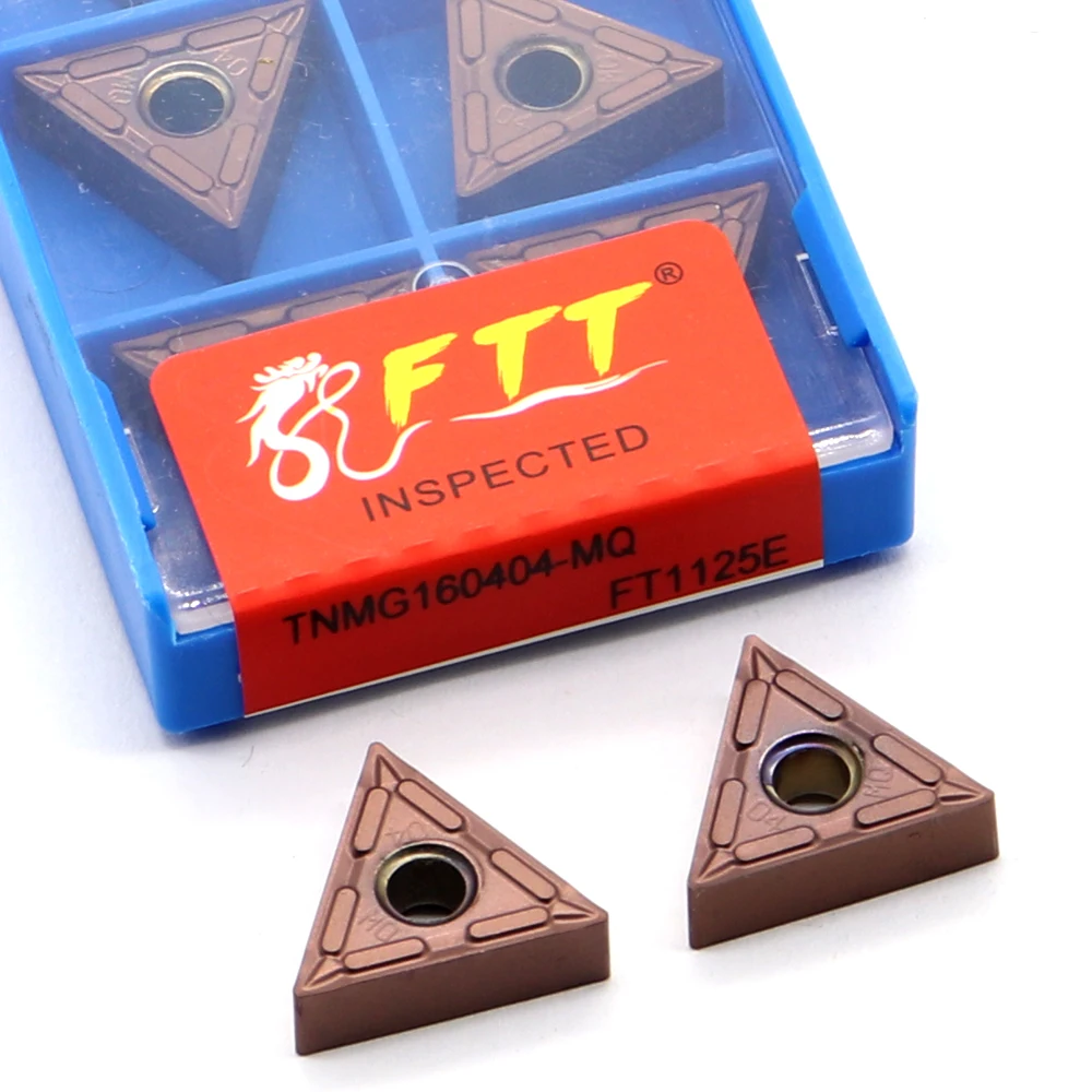 

TNMG160404-MQ FT1125E Carbide Inserts External Turning Tool Metal Blade CNC Lathe Cutter Tools TNMG 160404
