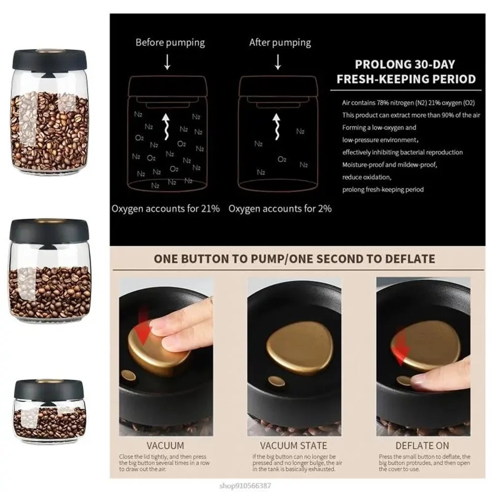 Vacuum Glass Coffee Canister 3