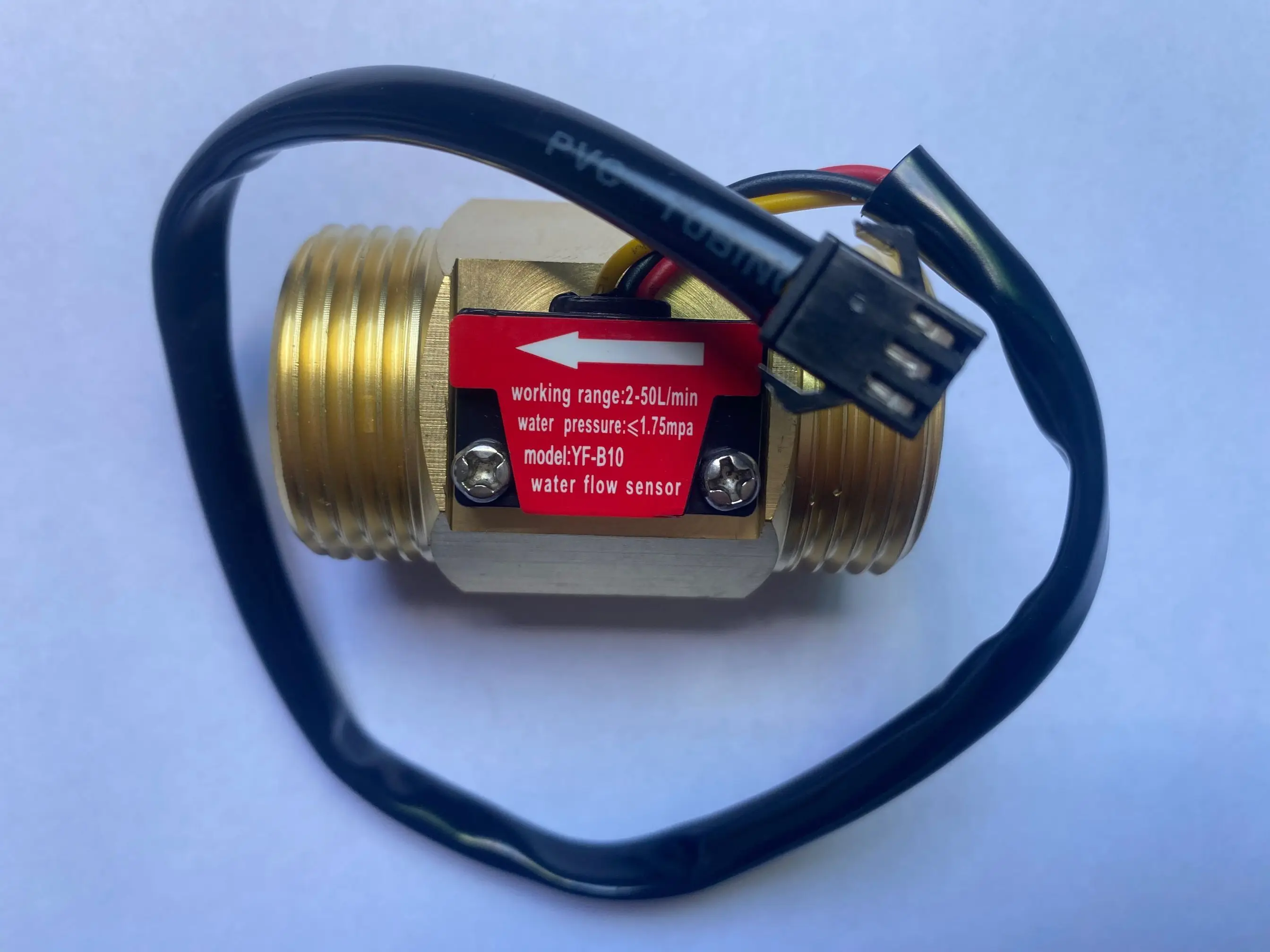 FTVOGUE YF-B10 Interruptor de caudalímetro de efecto Hall G1in Sensor de flujo de agua Contador de medidor de turbina DC24V 2~50L/MIN 