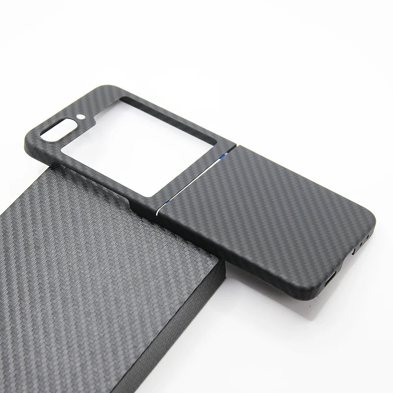 ZXKE Carbon Fiber Phone Case For Samsung Galaxy Z Flip 5 Cover Light Thin High-strength Aramid Protective Shell