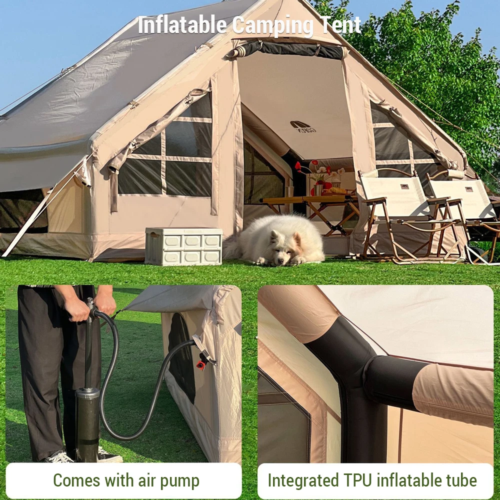 Outdoor Waterproof Inflatable Tent Portable Easy Setup Camping Tent with Canopy for 4-8 People Tents Outdoor Camping 14 Outdoor Waterproof Inflatable Tent Portable Easy Setup Camping Tent with Canopy for 4-8 People Tents Outdoor Camping 8