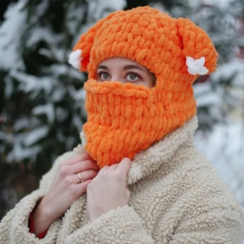 니트 모자 여성 겨울 비니 모자 모직 귀여운 의상 모자 십대 성인 유니버설 크기 레이디 오토바이 머리 장식