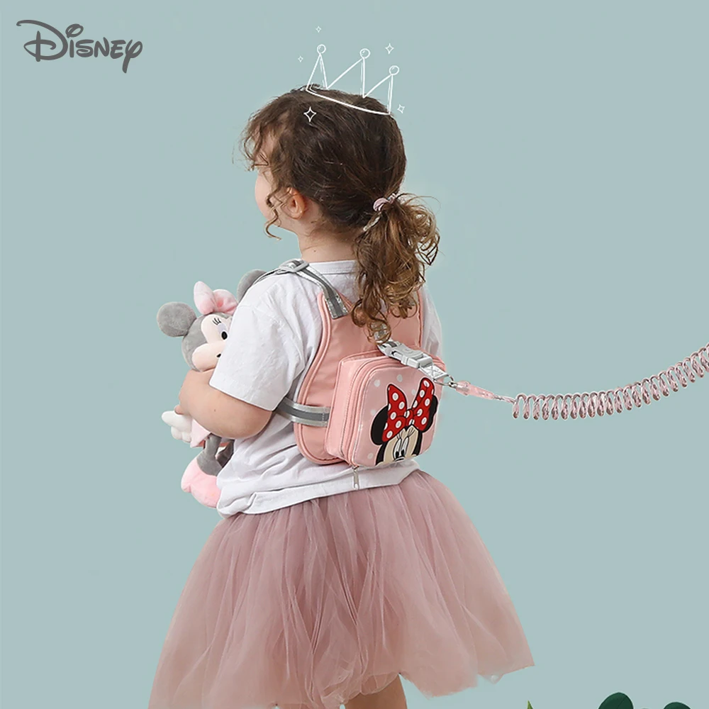 Disney-cuerda de tracción para niños, pulsera antipérdida para