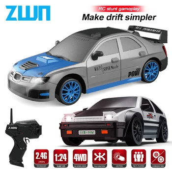 ZWN GTR Model AE86 RC Drift CAR With LED Light 4WD 2.4G Radio Remote Control Cars Professional Racing Toys for Children Gifts 1