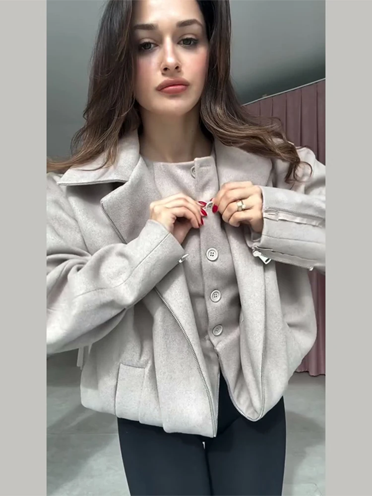 Damen-Wintermäntel, Kunstkaschmir-Mantel mit wendbarer Spleißweste, Herbst 2025, weibliche Knopfjacke, vielseitige Damen-Oberbekleidung – Detail 7