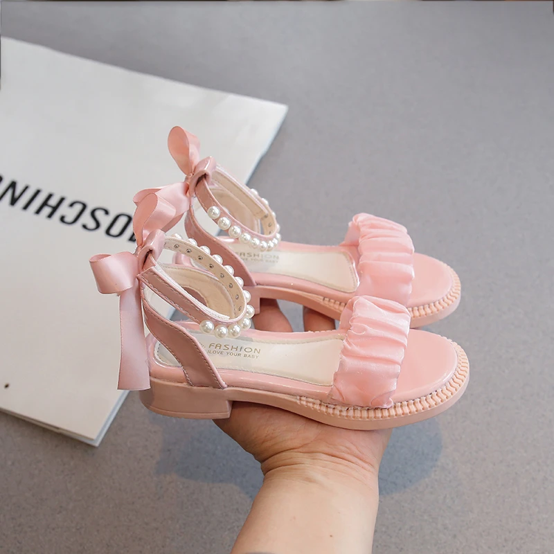 Girls Summer Sandals Non Slip Flats with Bow