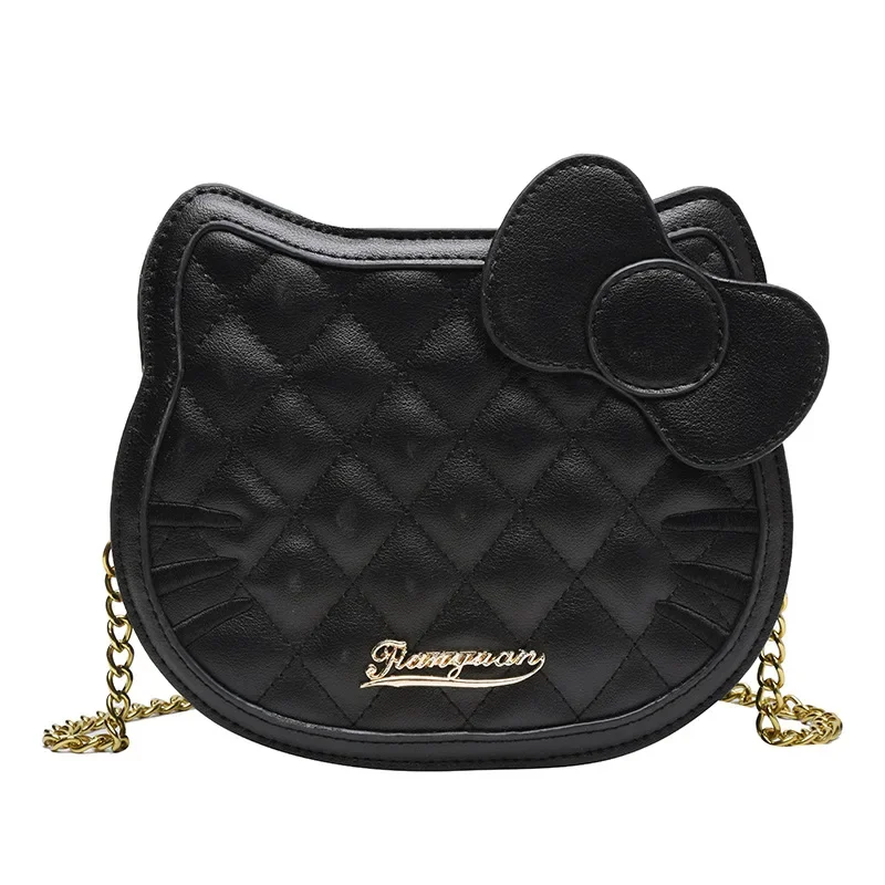 Sanrio Hello Kitty Women's Bag Shoulder Bag Fashion Ringer Chain KT Crossbody Bag Girl Lipstick Storage Small Bag Birthday Gift