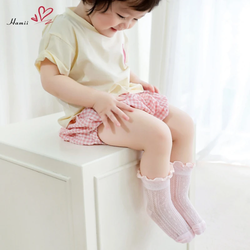 

Solid Color Newborn Baby Socks Cotton Super Thin Baby Girls Socks Summer Breathable Mesh Socks for Baby 1-3 Years old