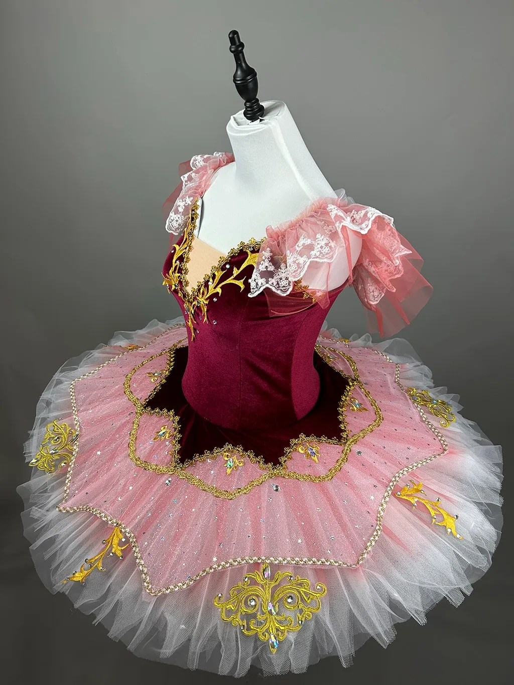 Neuer Ballett Tutu Rock für Mädchen profession elles Ballett kleid erwachsene Frauen rot Performance Kostüm Ballerina Trikot Tanz kleidung – Detail 2