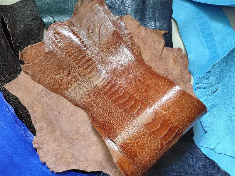 50Cm X 11cm 컬러 타조다리가죽 지갑, 스트랩, 휴대폰 케이스, 가죽신발, 핸드메이드, 타조특수가죽