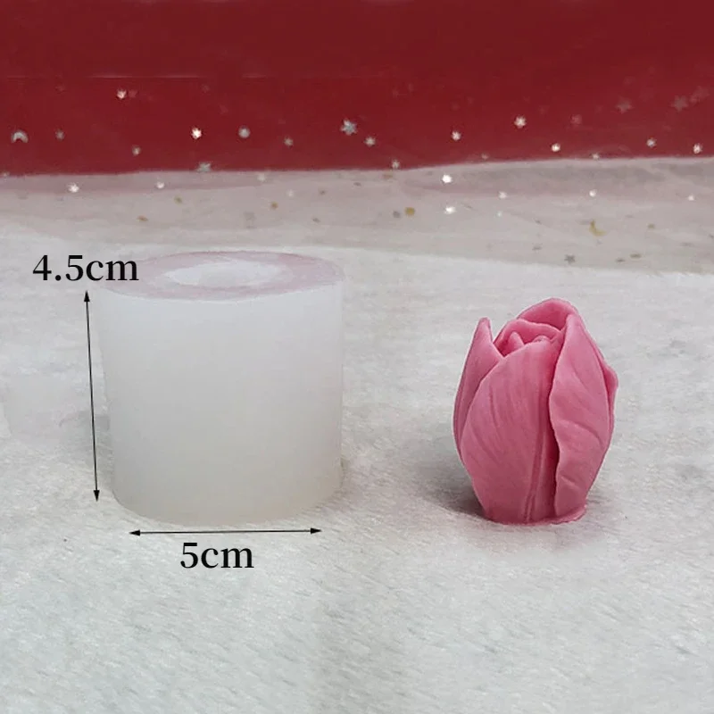 CARATTE 3D piccolo peonia fiore candela stampo in Silicone fiore naturale resina