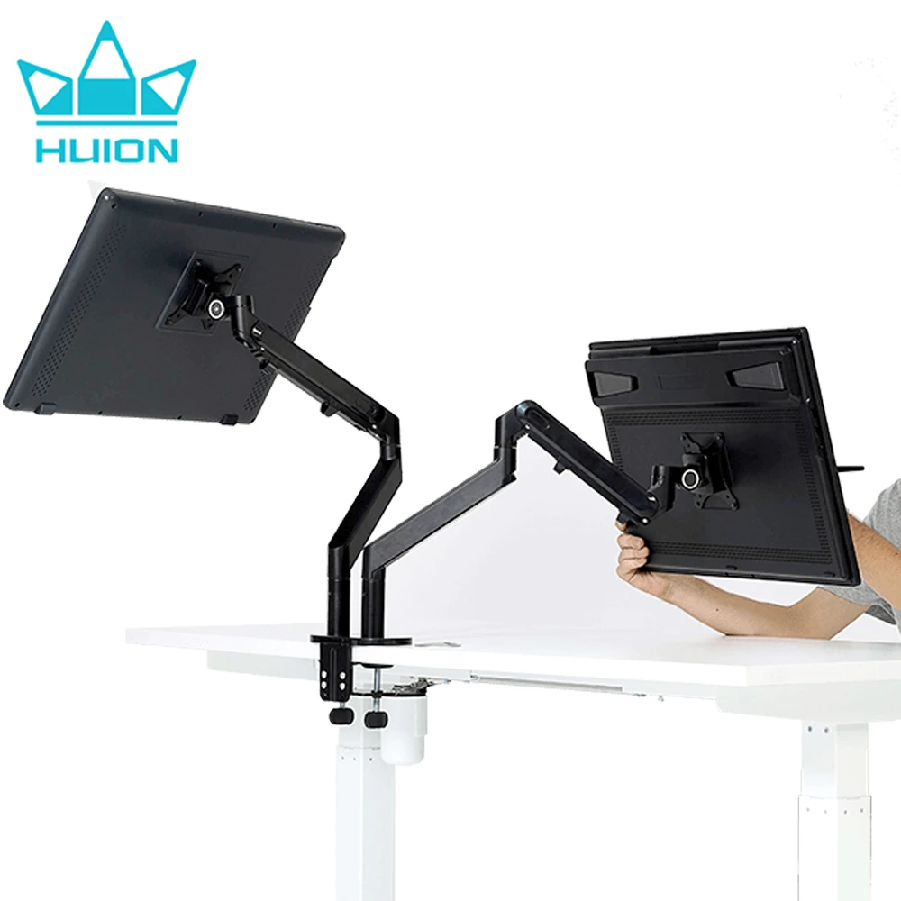 Huion St420 Dual Monitor Arm 32 Inch Display Screen Stand 360° Rotation