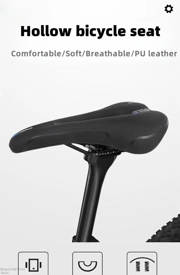 Description Picture 2 of itemNew model mountain bike seat -universal road bike saddle -comfortable, waterproof, dustproof, hollow and breathable bicycle seat