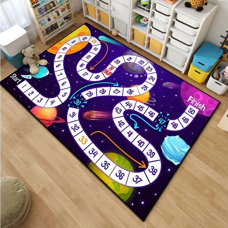 Cartoon-Snake-and-Ladder-Board-Game-Pattern-Living-Room-Bedroom-Carpet ...